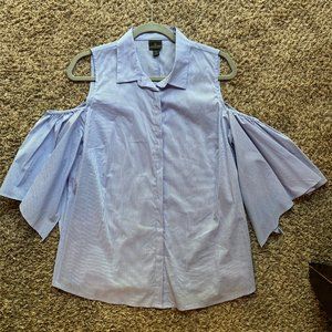 Worthington Cold Shoulder Button-Up